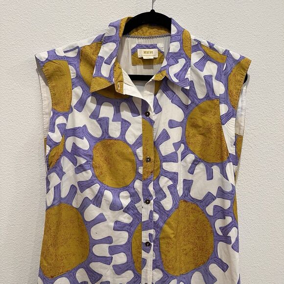 Anthropologie Maeve The Lillian Cap Sleeve Button-front Midi Dress Sz S Boho - Picture 3 of 8